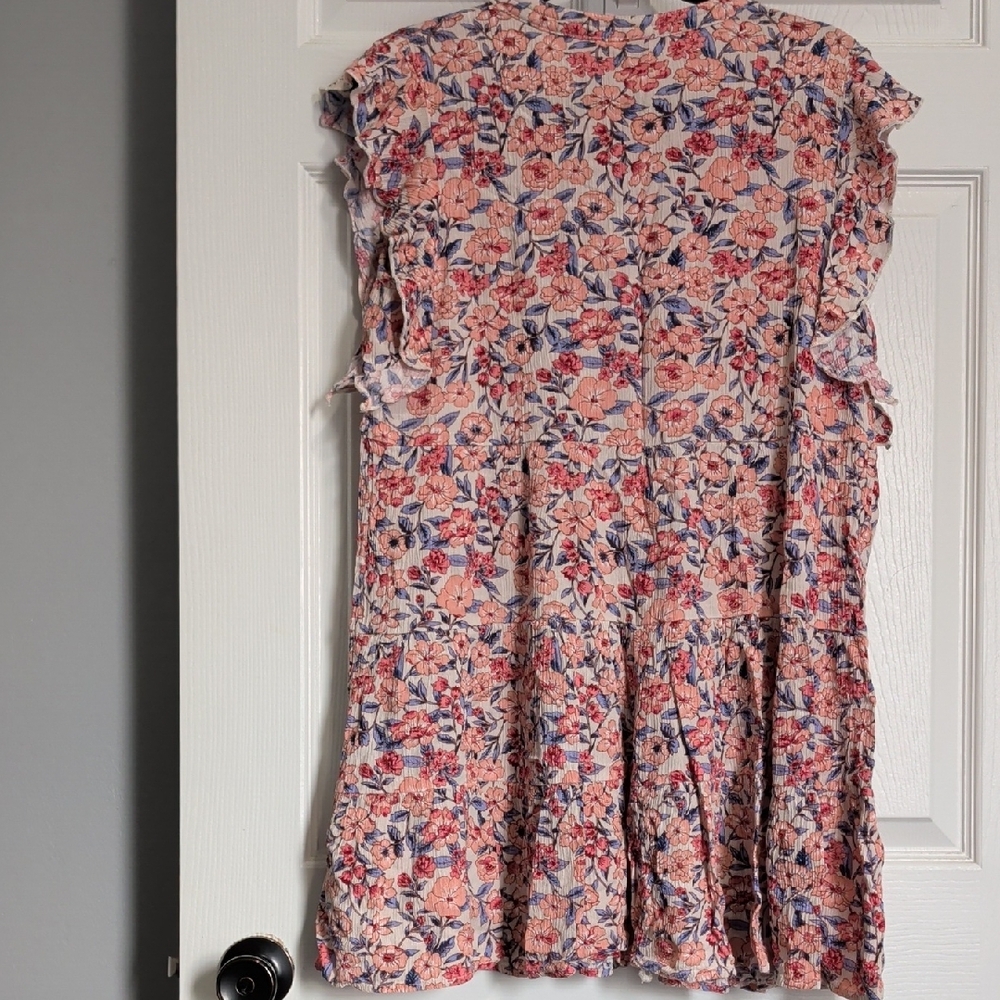 Knox Rose Multicolor Floral Dress with Ruffle Sleeves - Picture 6 of 6